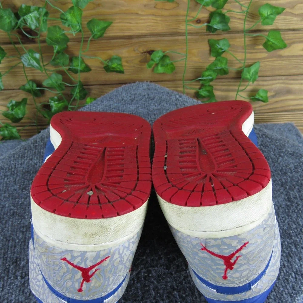 Jordan Men 1 Retro Mid True Blue Sneaker Multicolor Leather 11 Medium  Used 2025